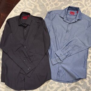 Men's Alfani Black and Blue Dress Shirts
